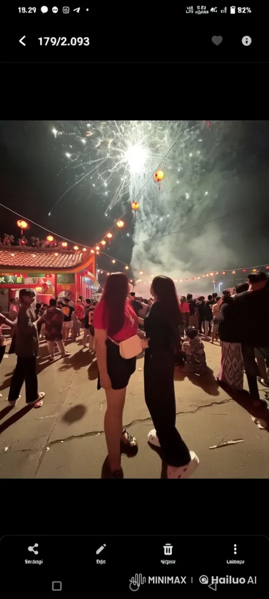 Chinese Festival Night with Live2D Kung Fu Display – AI Generated Video | Hailuo AI