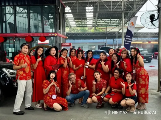 Festive Kung Fu Display in Traditional Red Attire – AI Generated Video | Hailuo AI