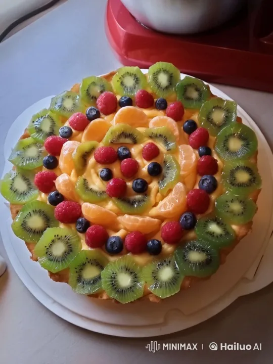 Vibrant Fruit Tart Crafted in Live2D Animation – AI Generated Video | Hailuo AI