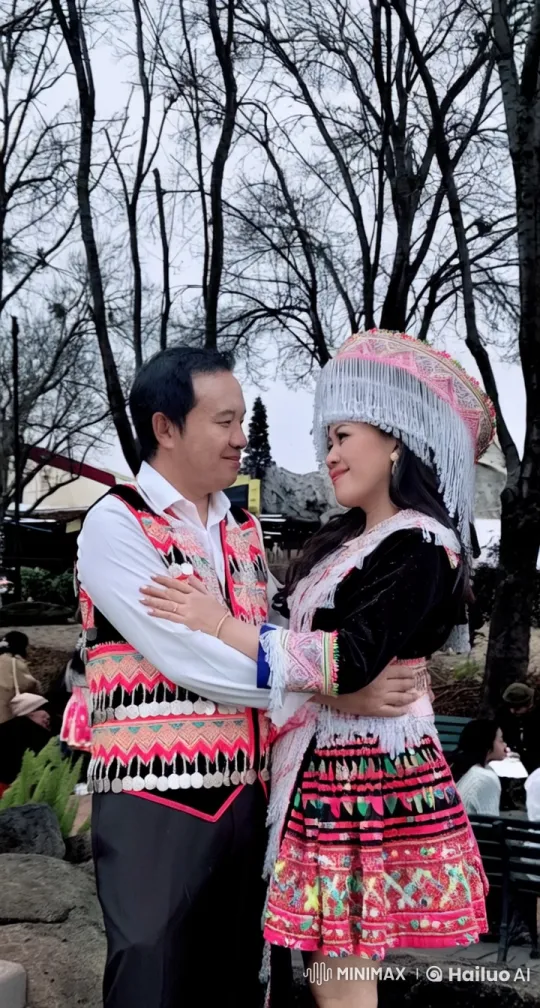 Affectionate Couple Embraces and Kisses in Park Setting – AI Generated Video | Hailuo AI