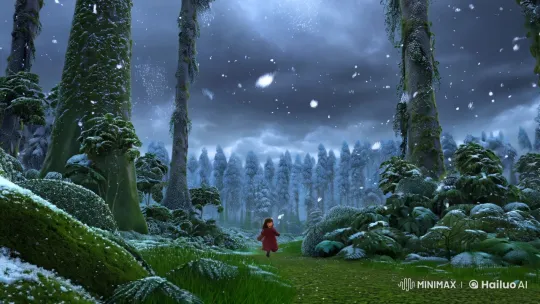 Lila's Joyful Snow Day in the Enchanted Forest – AI Generated Video | Hailuo AI