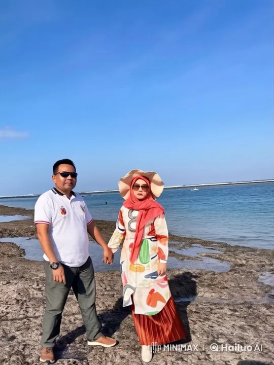 Couple Performs Dynamic Kungfu on Serene Shore – AI Generated Video | Hailuo AI