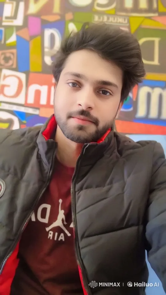 Dynamic Portrait of a Young Man with Animated Mural Background – AI Generated Video | Hailuo AI