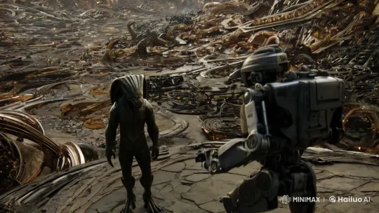 Predator and Terminator in Post-Apocalyptic Landscape – AI Generated Video | Hailuo AI
