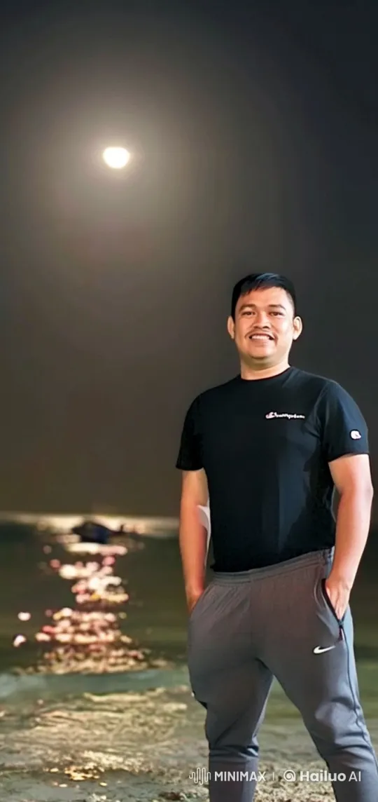 Mysterious Encounter on a Moonlit Beach – AI Generated Video | Hailuo AI