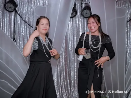 Elegant Kung Fu Routine in Glamorous Setting – AI Generated Video | Hailuo AI
