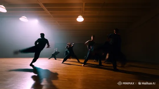 Martial Arts Choreography in Minimalist Studio – AI Generated Video | Hailuo AI
