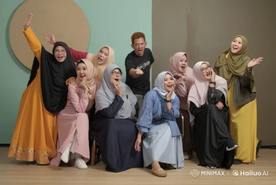 Colorful Group Enthusiastically Mimics Iconic Kung Fu Moves – AI Generated Video | Hailuo AI