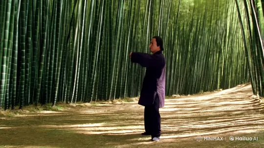 Kung Fu Master Practices in Serene Bamboo Forest – AI Generated Video | Hailuo AI