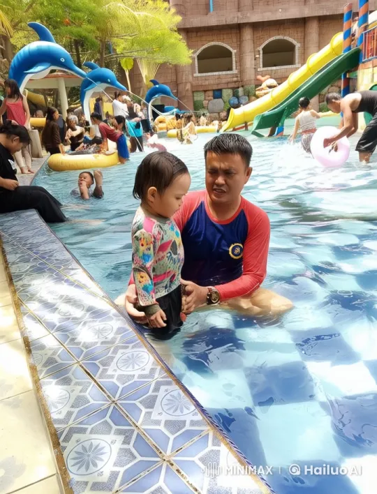 Lively Waterpark Kungfu Duo Showcases Martial Arts in Live2D Animation – AI Generated Video | Hailuo AI