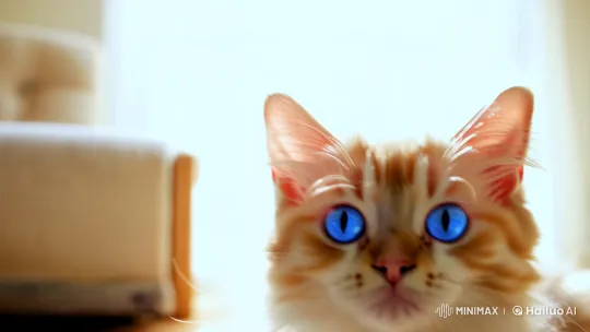 Cute Cat with Blue Eyes Captures Attention – AI Generated Video | Hailuo AI