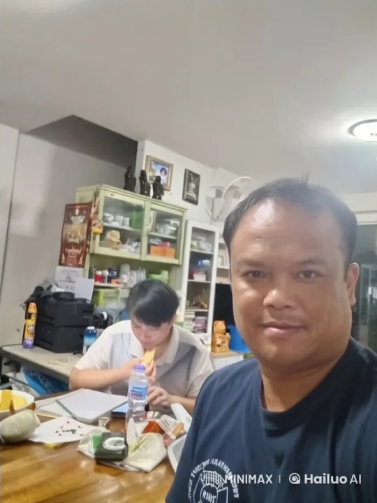 Cozy Interior with Animated Study and Eating Scene – AI Generated Video | Hailuo AI