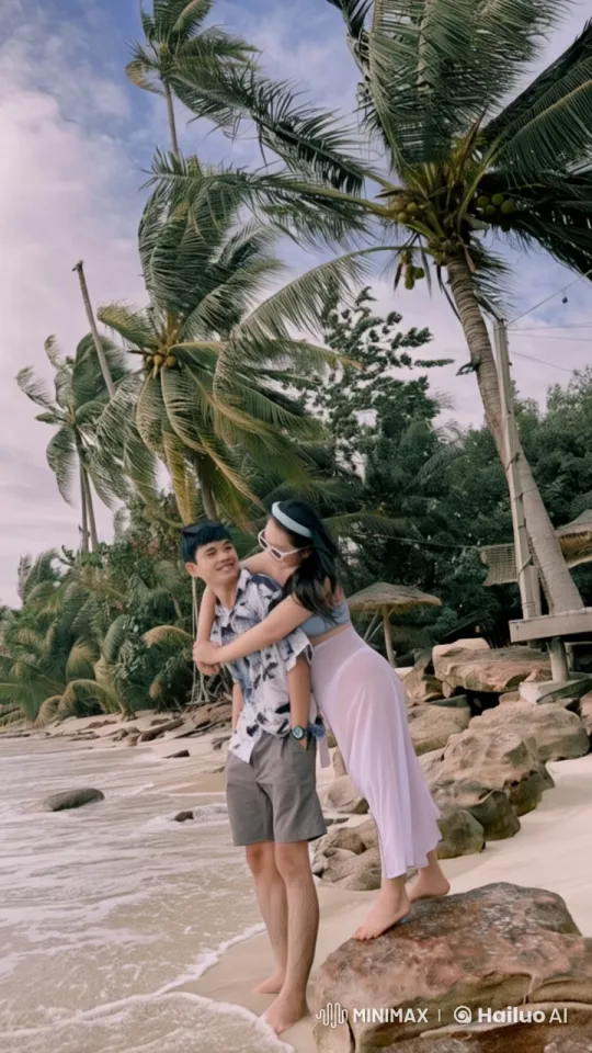 Couple Practicing Kung Fu on a Vibrant Beach – AI Generated Video | Hailuo AI