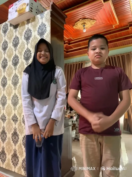 Boy and Girl Perform Impressive Kungfu in Elegant Setting – AI Generated Video | Hailuo AI