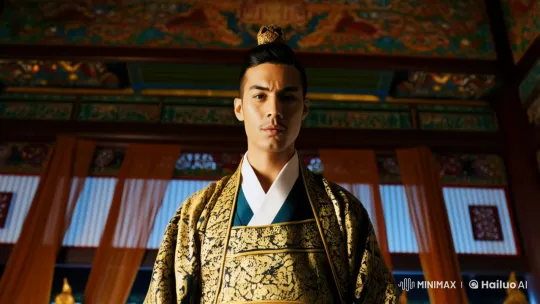 Young Man Receives Sacred Blessing in Ornate Temple – AI Generated Video | Hailuo AI