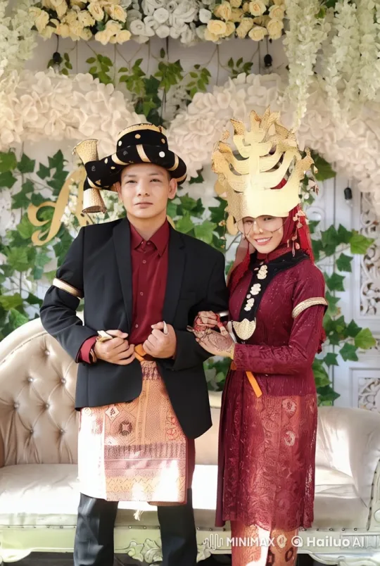 Traditional Attire Couple Celebrates with Dance and Kungfu – AI Generated Video | Hailuo AI