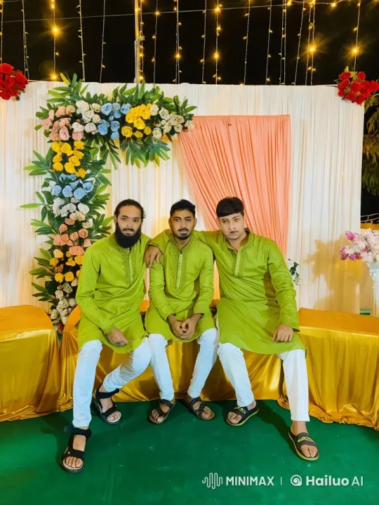 Friends Celebrate Wedding with Playful Kung Fu in Festive Setting – AI Generated Video | Hailuo AI