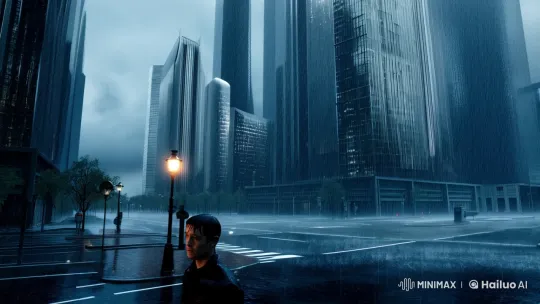 Rainy Cityscape with Contemplative Alex – AI Generated Video | Hailuo AI