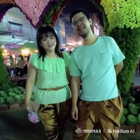 Couple Showcases Kung Fu Skills at Festive Market – AI Generated Video | Hailuo AI