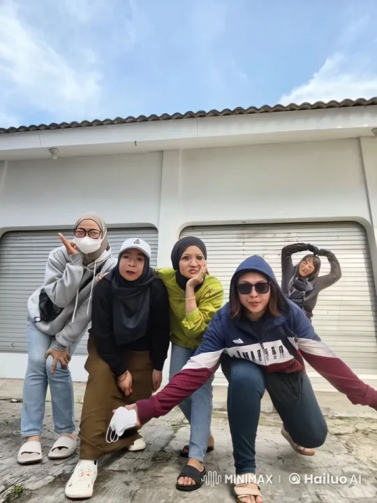 Five Friends Pose in Martial Arts Stances – AI Generated Video | Hailuo AI