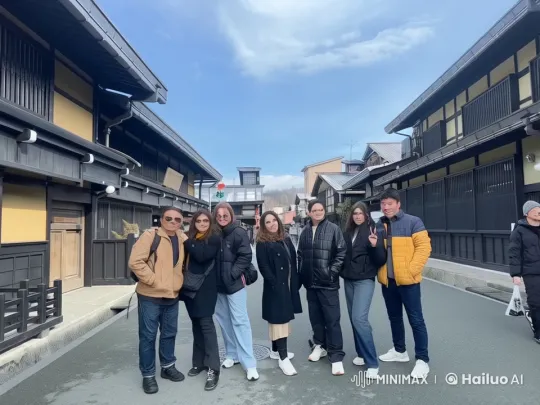Friends Engage in High-Energy Martial Arts on Traditional Japanese Street – AI Generated Video | Hailuo AI