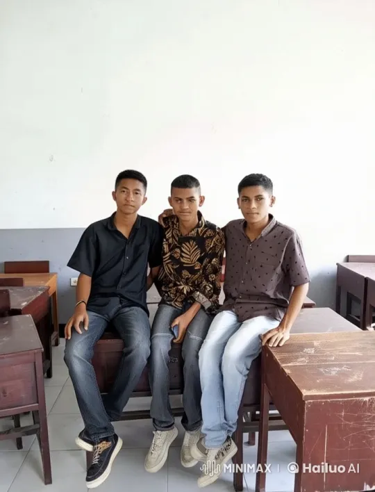 Three Young Men Perform Kungfu in Static Classroom – AI Generated Video | Hailuo AI