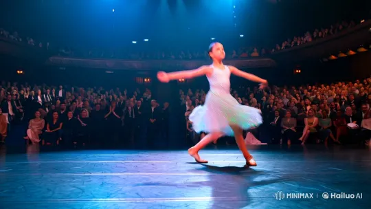 Young Dancer's Mesmerizing Stage Transformation – AI Generated Video | Hailuo AI