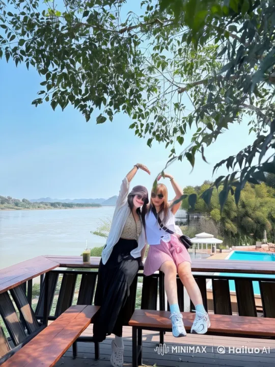 Live2D Animated Girls Practicing Kung Fu by a Scenic River – AI Generated Video | Hailuo AI