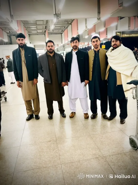 Traditional Attired Men Fight in Airport Terminal – AI Generated Video | Hailuo AI