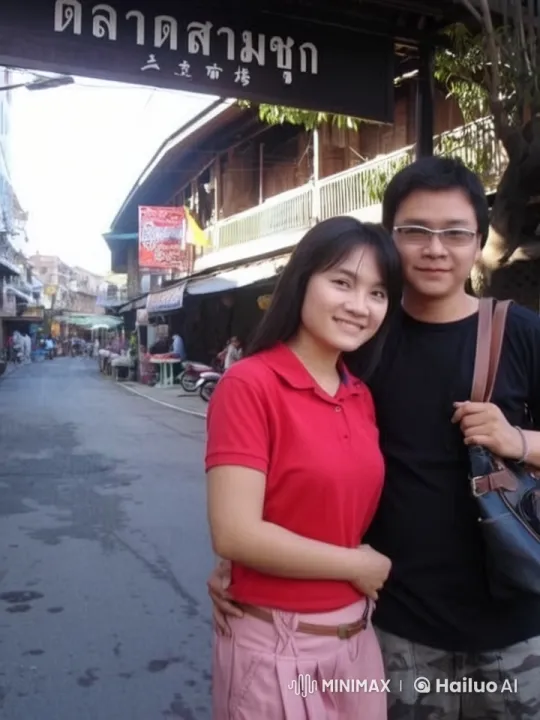 Couple Showcases Kung Fu Skills in Bustling Market Scene – AI Generated Video | Hailuo AI