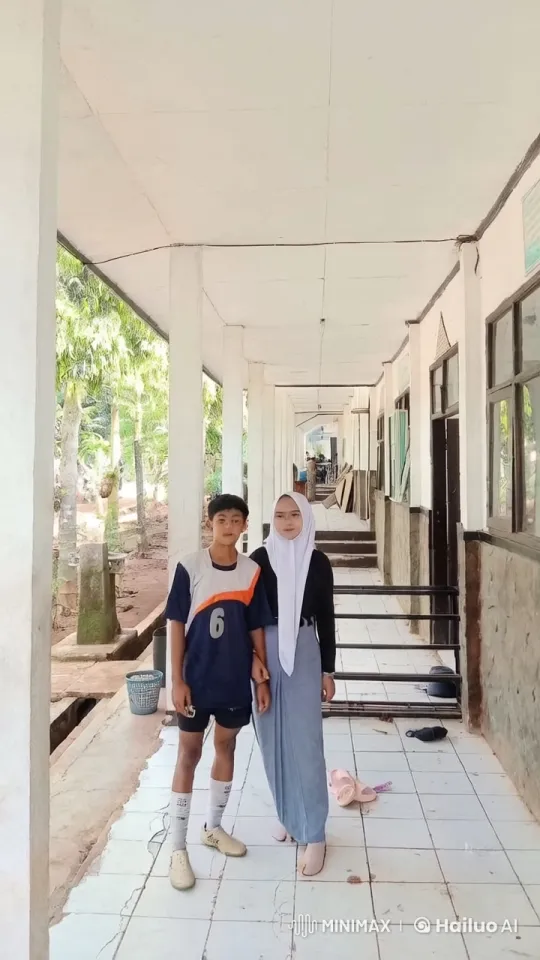 Young Boy and Girl Perform Martial Arts in Corridor – AI Generated Video | Hailuo AI