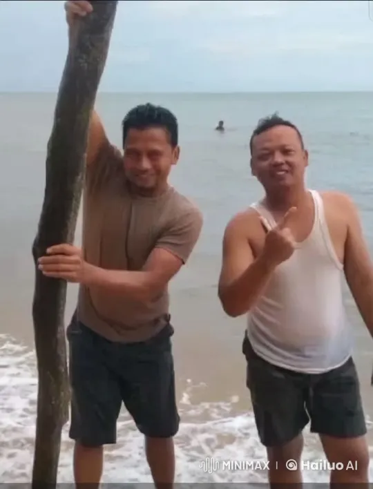 Two Men Enjoying a Peaceful Beach Day – AI Generated Video | Hailuo AI