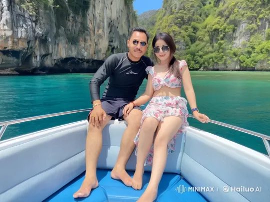 Couple's Dynamic Martial Arts on a Scenic Boat – AI Generated Video | Hailuo AI