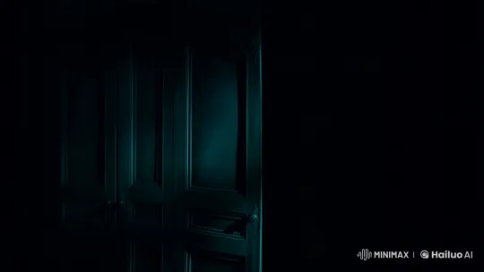 Eerie Wardrobe Creaks Open in Dark Room – AI Generated Video | Hailuo AI