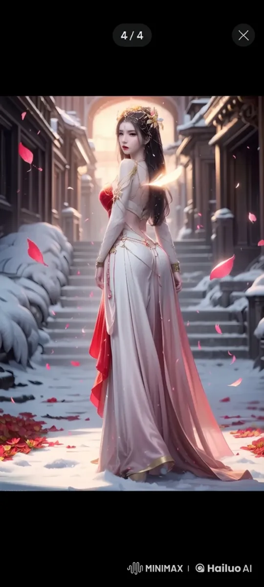 Historical Kungfu Performance in Serene Snowy Courtyard – AI Generated Video | Hailuo AI