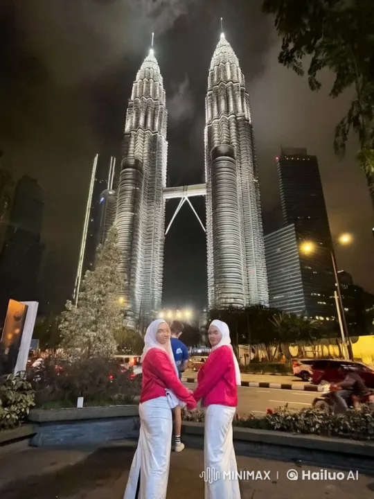 Kungfu Masters Display Skills in Front of Petronas Towers – AI Generated Video | Hailuo AI