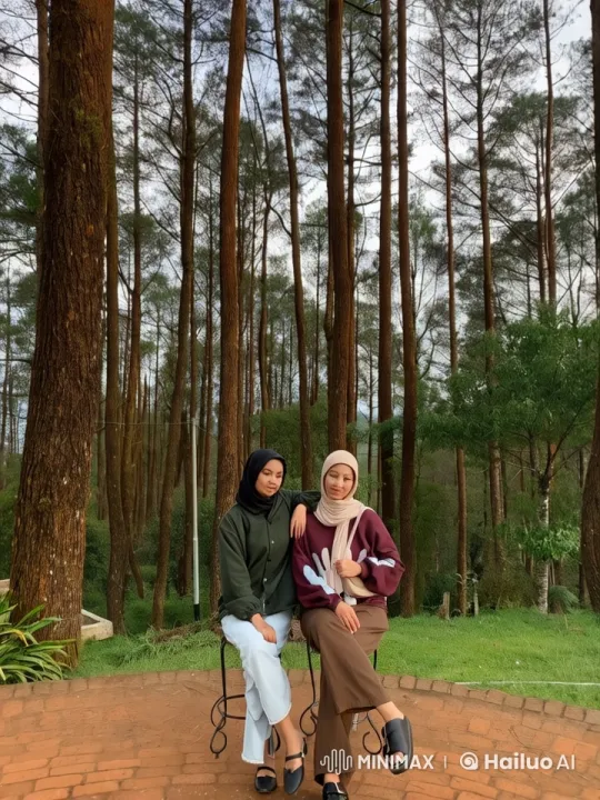Relaxed Friendship Moment in a Forest Setting – AI Generated Video | Hailuo AI
