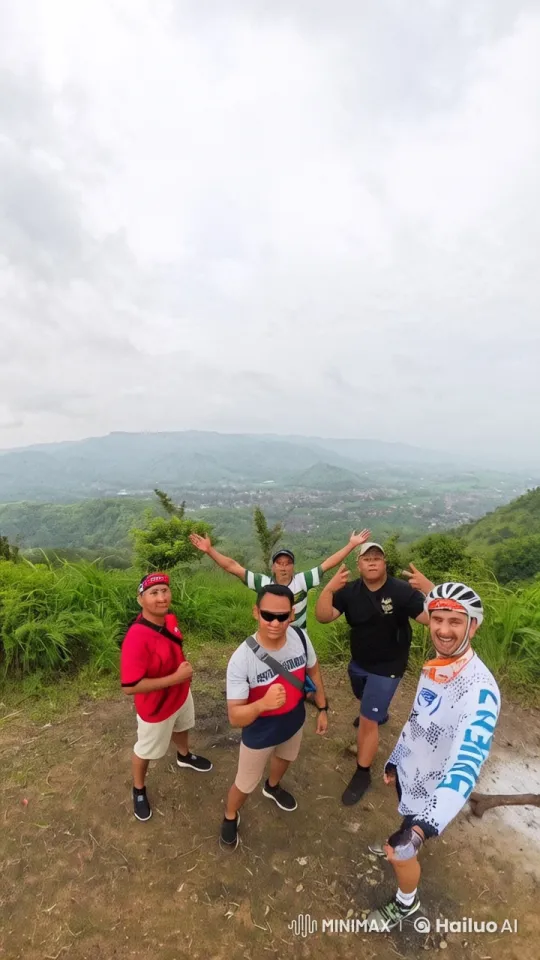 Five Friends Perform Kungfu on Hilltop with Scenic View – AI Generated Video | Hailuo AI