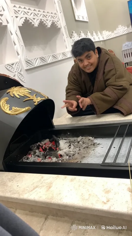 Traditional Robe Figure Smokes by Fireplace in Live2D Animation – AI Generated Video | Hailuo AI