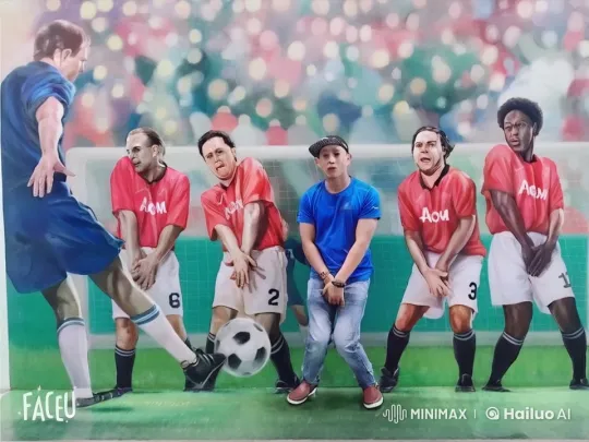 Soccer Player Blends Kungfu with Free Kick Defense – AI Generated Video | Hailuo AI