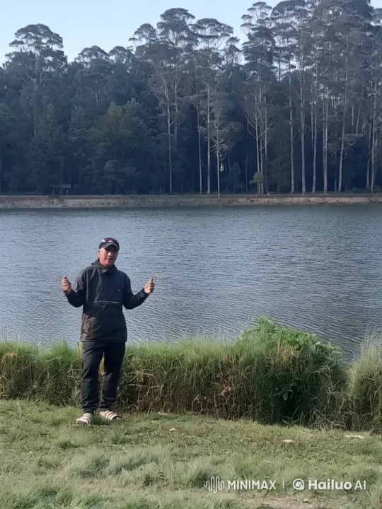 Peaceful Lakeside with Approaching White Tiger – AI Generated Video | Hailuo AI