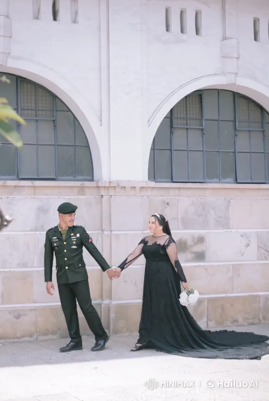 Couple Performs Kung-Fu in Grand Setting with Romantic Synchronization – AI Generated Video | Hailuo AI