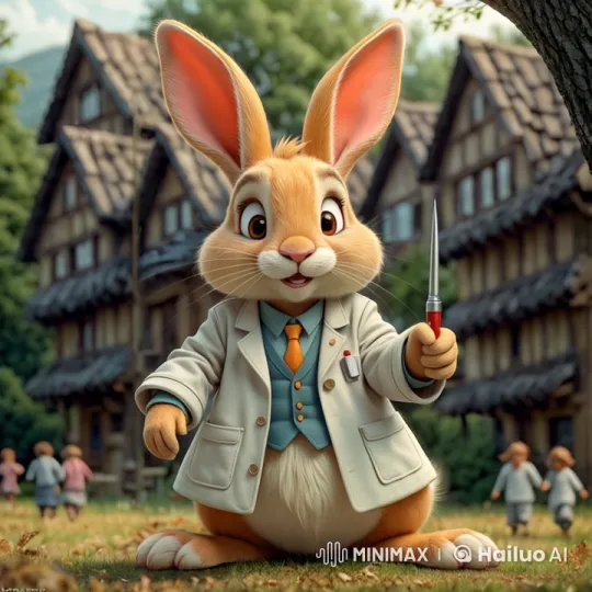 Animated Rabbit Host Introduces Exciting Medieval Board Game – AI Generated Video | Hailuo AI