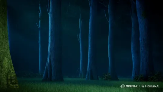 Dog Transforms into a Ferocious Werewolf in Eerie Forest – AI Generated Video | Hailuo AI