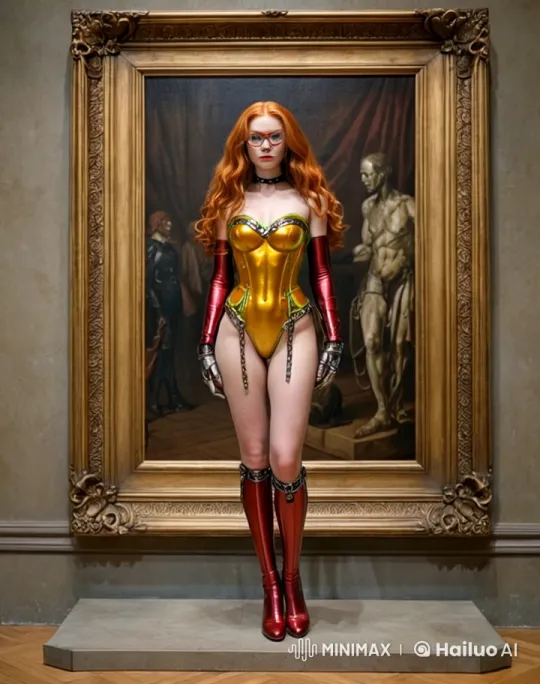 Girl Merges with Artwork in Seamless Transition – AI Generated Video | Hailuo AI