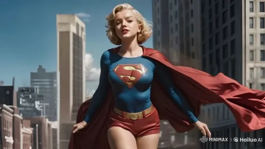 Supergirl Soars Through Cityscape in Live2D Animation – AI Generated Video | Hailuo AI