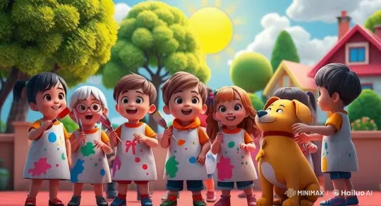 Joyful Playground: A Colorful Symphony of Laughter – AI Generated Video | Hailuo AI
