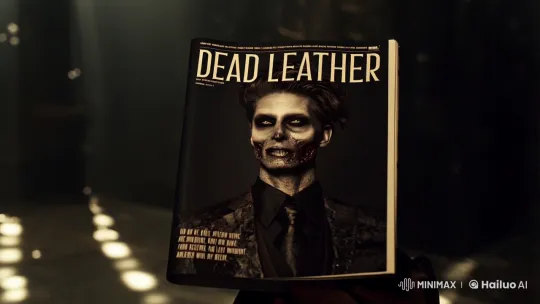 Stunning Zombie Magazine Cover Showcases Dark Elegance – AI Generated Video | Hailuo AI