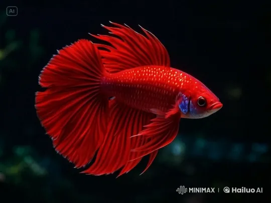 Graceful Red Fish in Live2D: Mesmerizing Underwater Dance – AI Generated Video | Hailuo AI