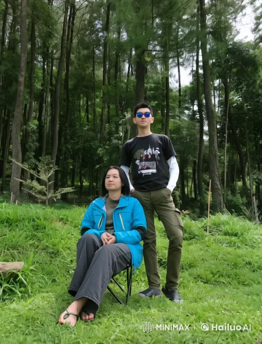 Live2D Animated Kung Fu Duo in Lush Forest – AI Generated Video | Hailuo AI